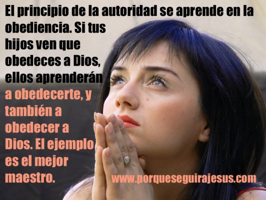 Los niños aprenden con el ejemplo.