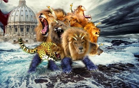 La bestia de siete cabezas y diez cuernos